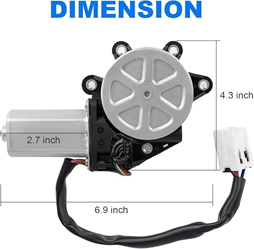Miniatura 4 de Motor de elevación de elevalunas eléctrico delantero izquierdo Lado del conductor para Infiniti G35 2003-2007, Nissan 350Z 2003-2009 Reemplazar