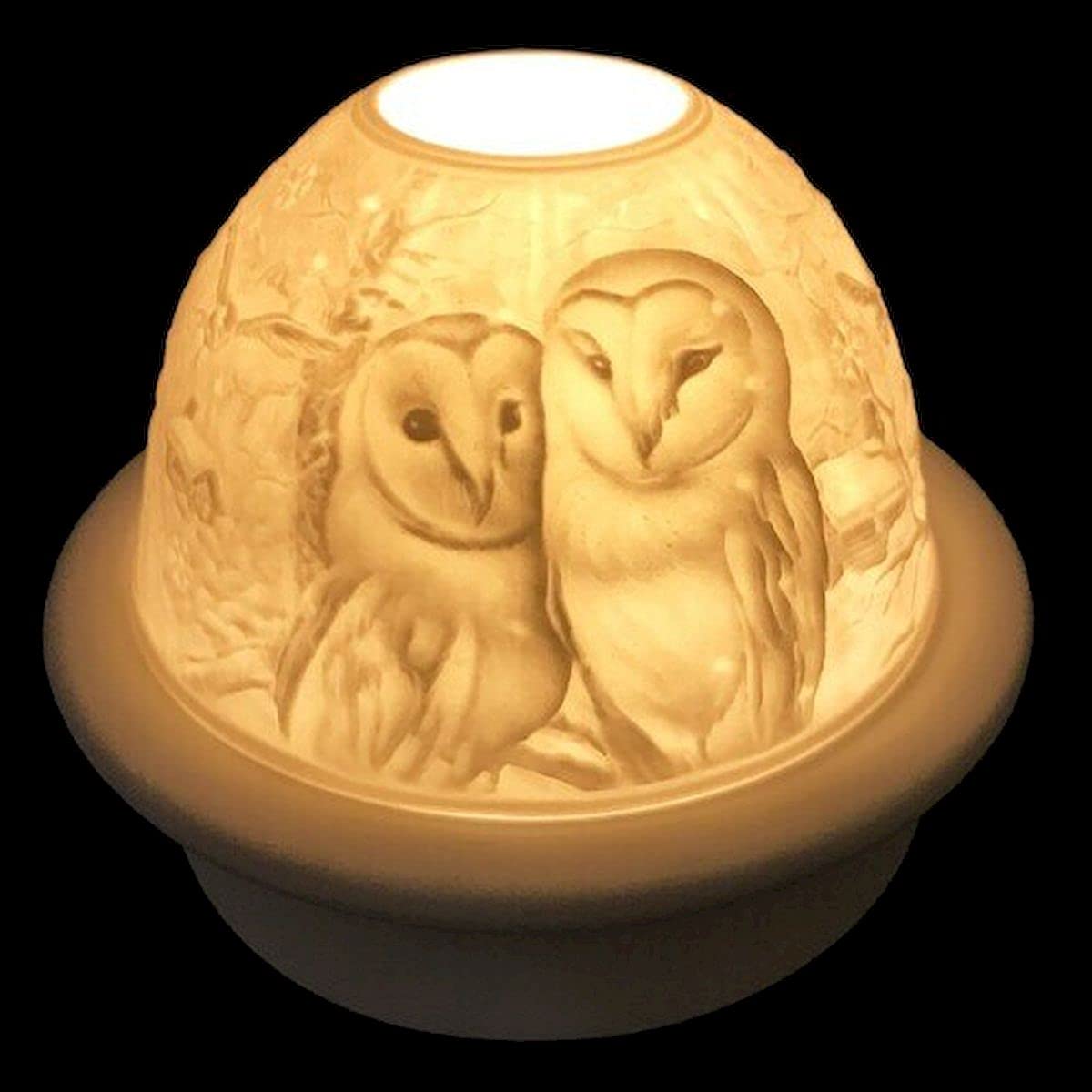 Owls Tea Light Dome Candle Holder