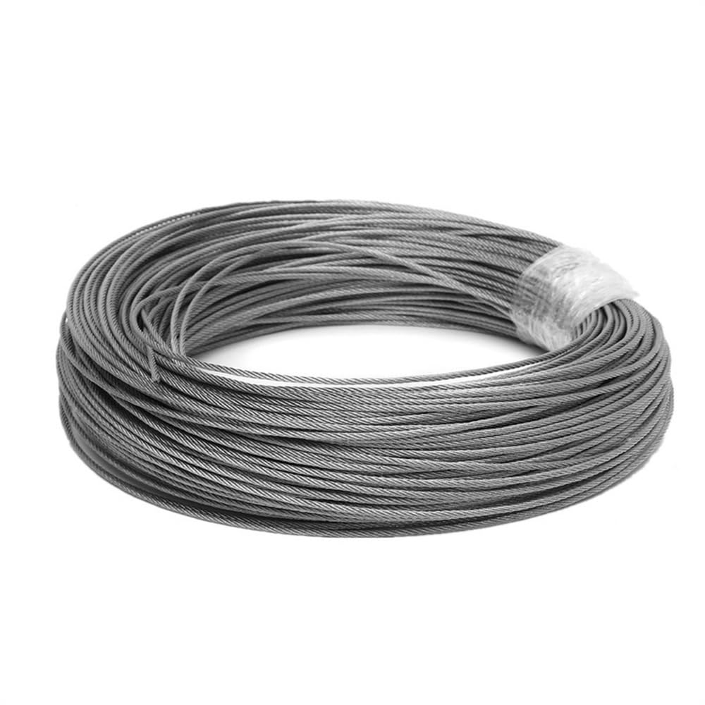 cavo metallico, 50M/100M 7 * Stendibiancheria 1mm/ 1.5mm/ 2mm(Diameter 0.8mm,100m)