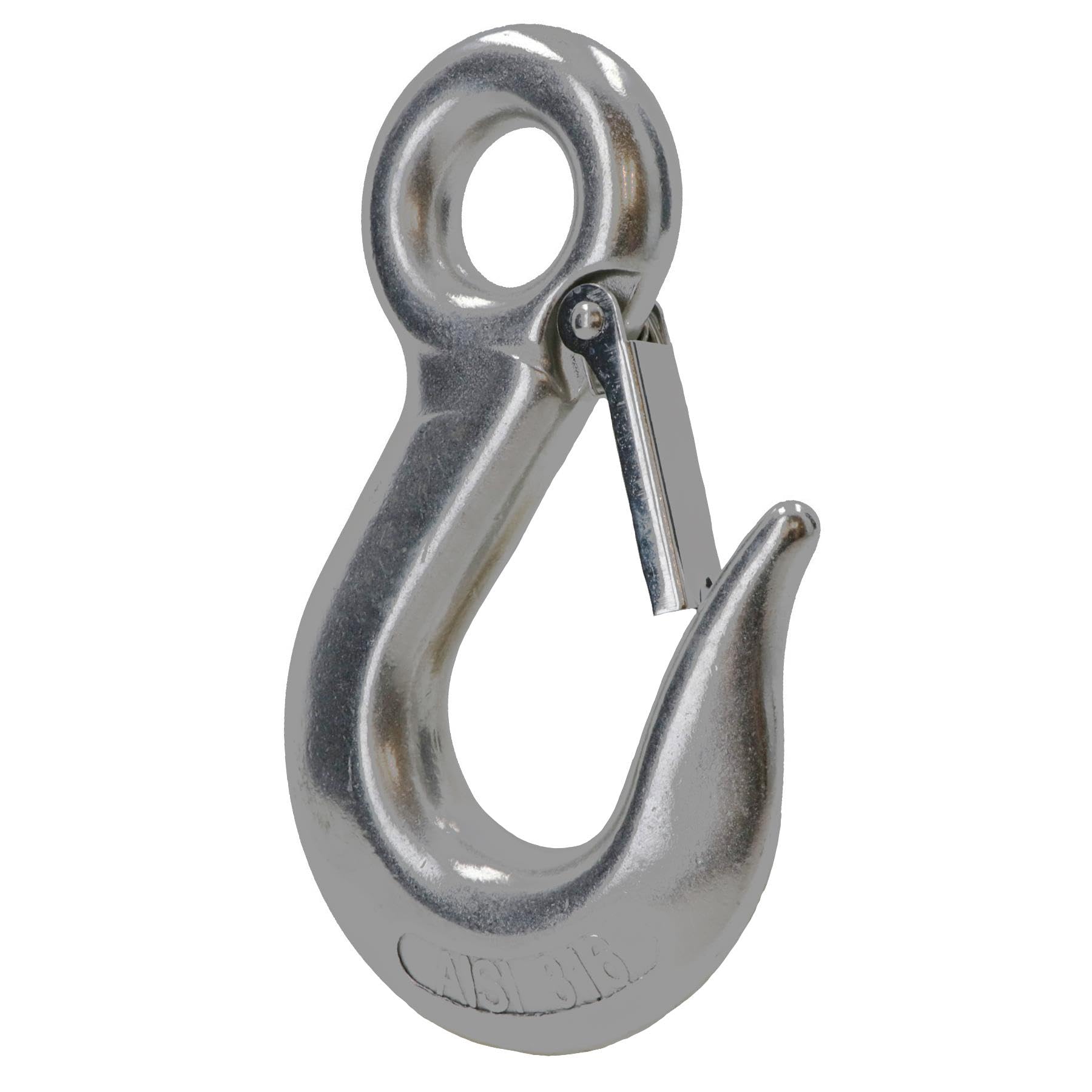 Gancio di sollevamento con occhiello di sicurezza in acciaio inossidabile 316 per catena da 1/2 ", 2 pezzi