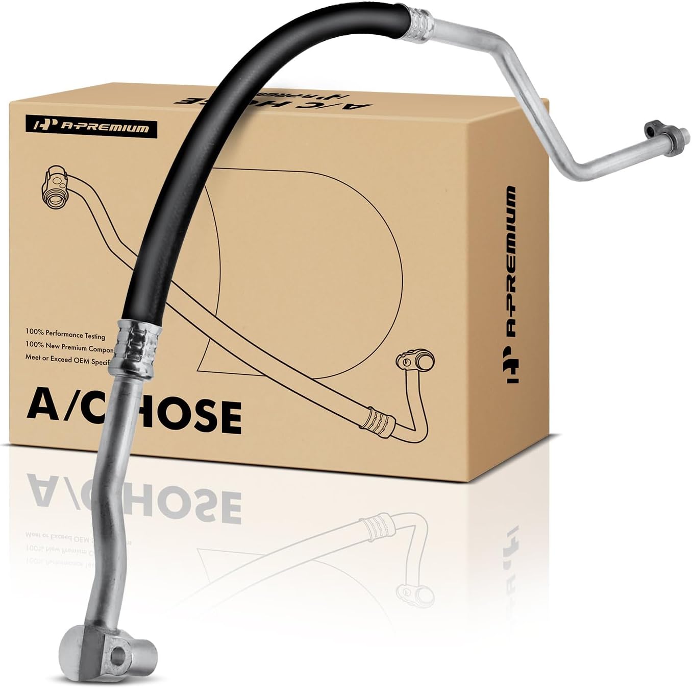 A-Premium A/C Suction Hose Assembly Compatible with Chevrolet Silverado 1500 & GMC Sierra 1500, 2003 2004 2005 2006, 4.3L, Compressor to Evap