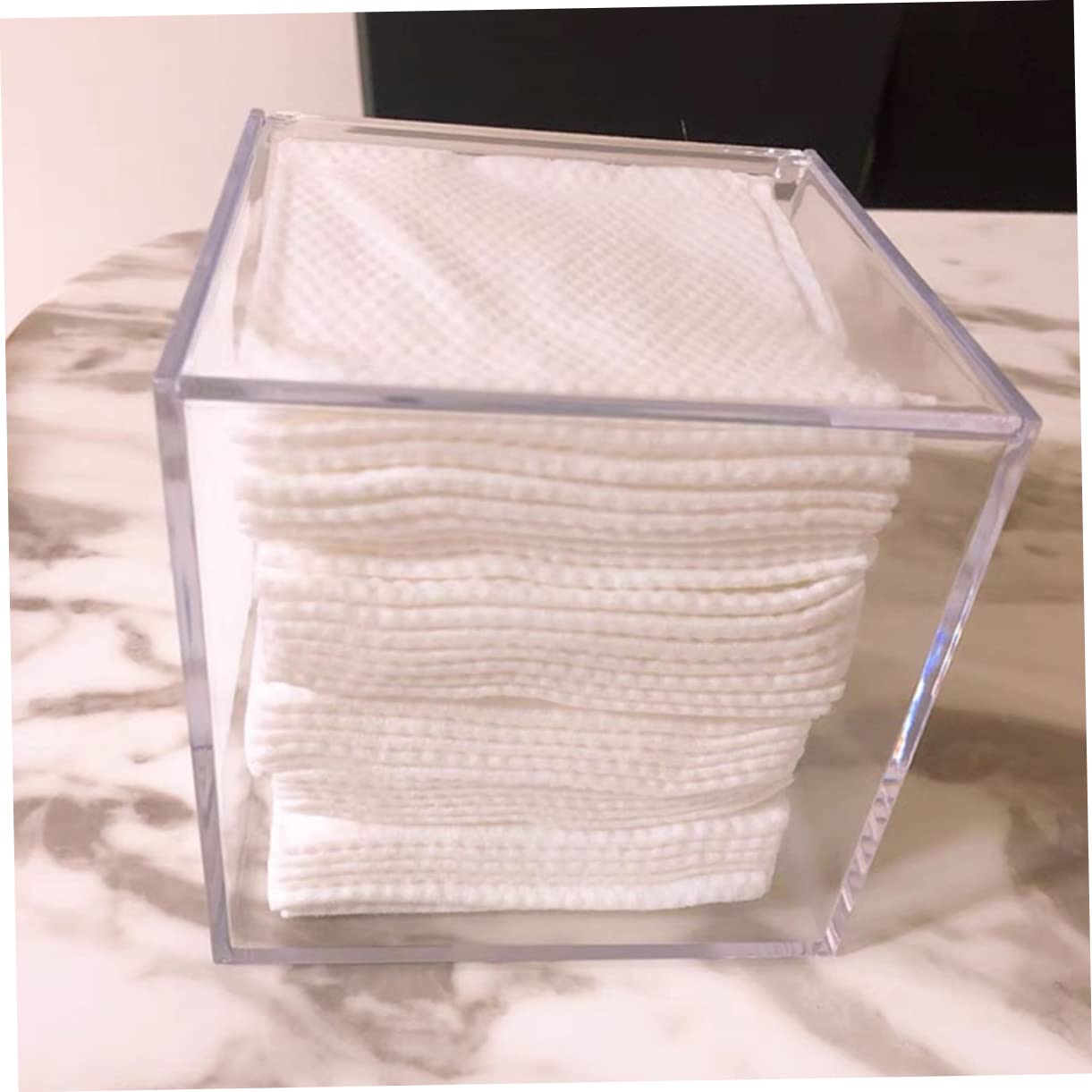 Caja de Acrílico Transparente para Cápsulas de Café Tapa | Formato Cuadrado de Sobremesa, Diseño Portátil y Estable, Apta para Joyas y Bolsitas de Té