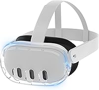 Vista 1 de HiBloks VR Shell Protective Cover for Meta Quest 3 Accessories, Transparent VR Headset Protective Cover with Precise Hole for Oculus Quest 3
