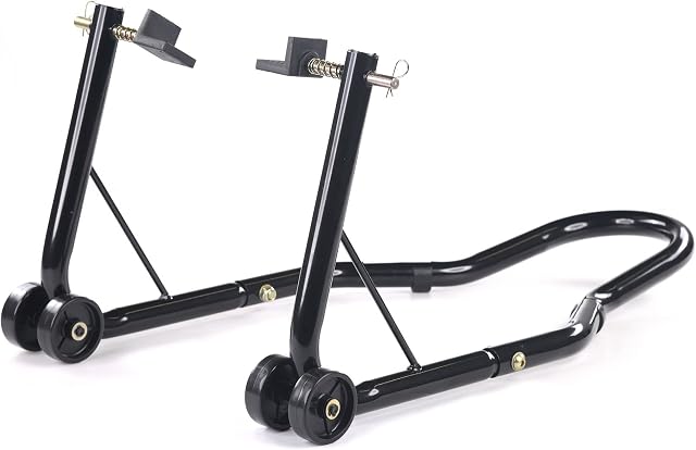 BikeTek Motorcycle Rear Track Paddock Stand Black