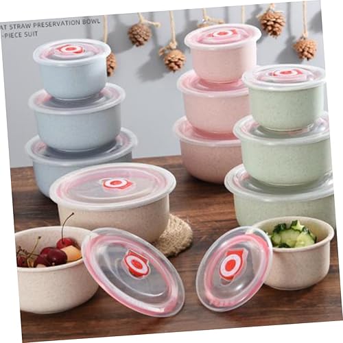 Miniatura 3 de NOLITOY Contenedor de almacenamiento de alimentos de 3 piezas con tapas, recipientes para refrigerador, recipientes para refrigerador, recipiente
