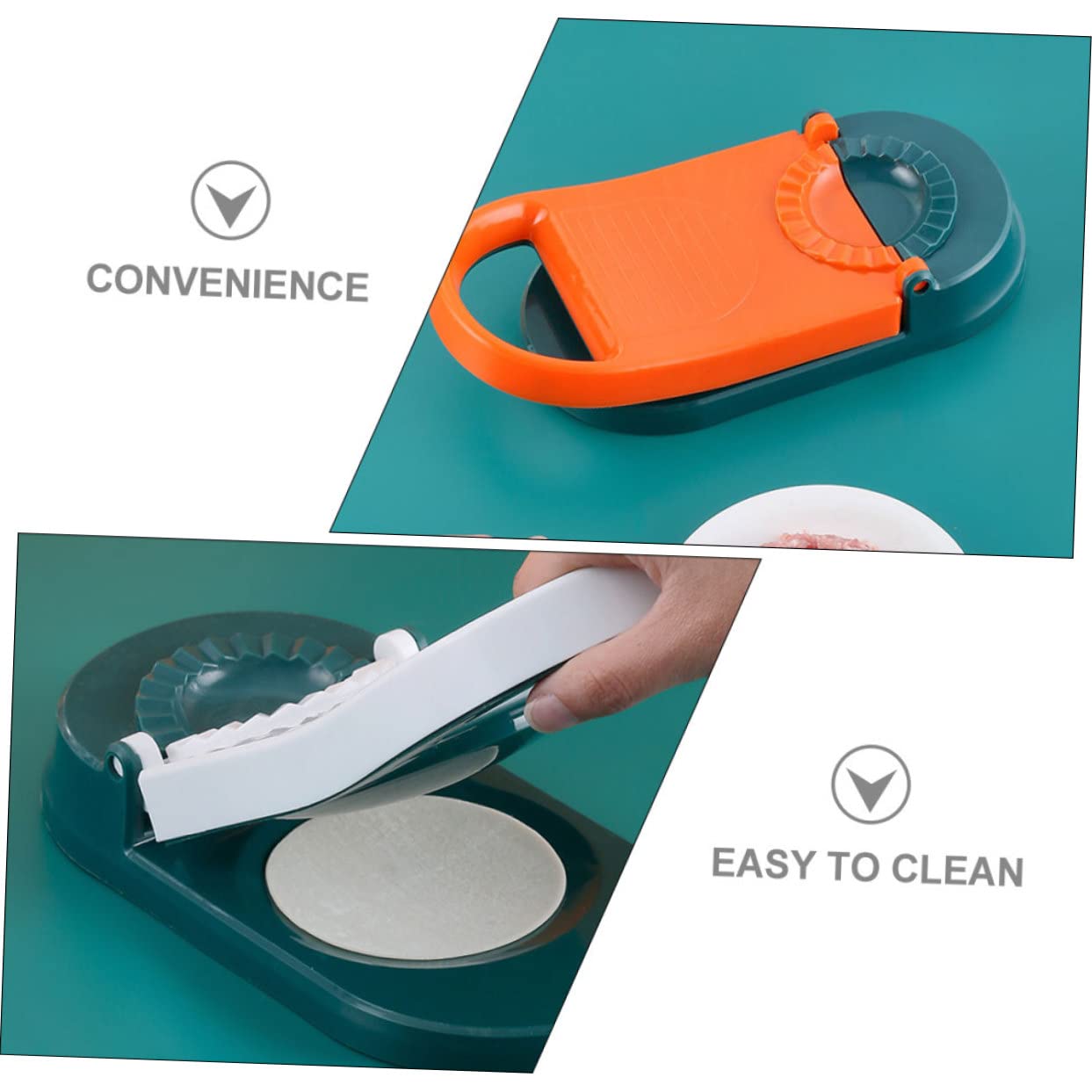 BRIGHTFUFU 2pcs Dumpling Wrapper Maker Easy to Use Wrap Maker for Homemade Dumplings