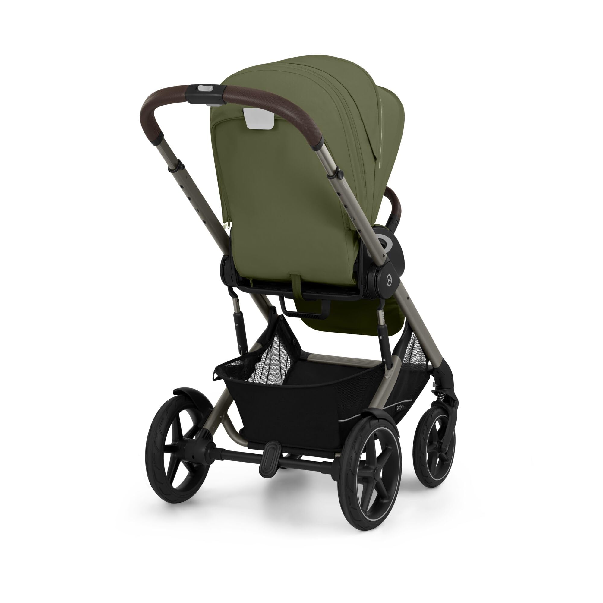 CYBEX Gold TALOS S LUX Kinderwagen, Ab Geburt bis 22 kg, Mit Offroad-Federung, verstellbarem Griff, ergonomischer Liegeposition, Moss Green