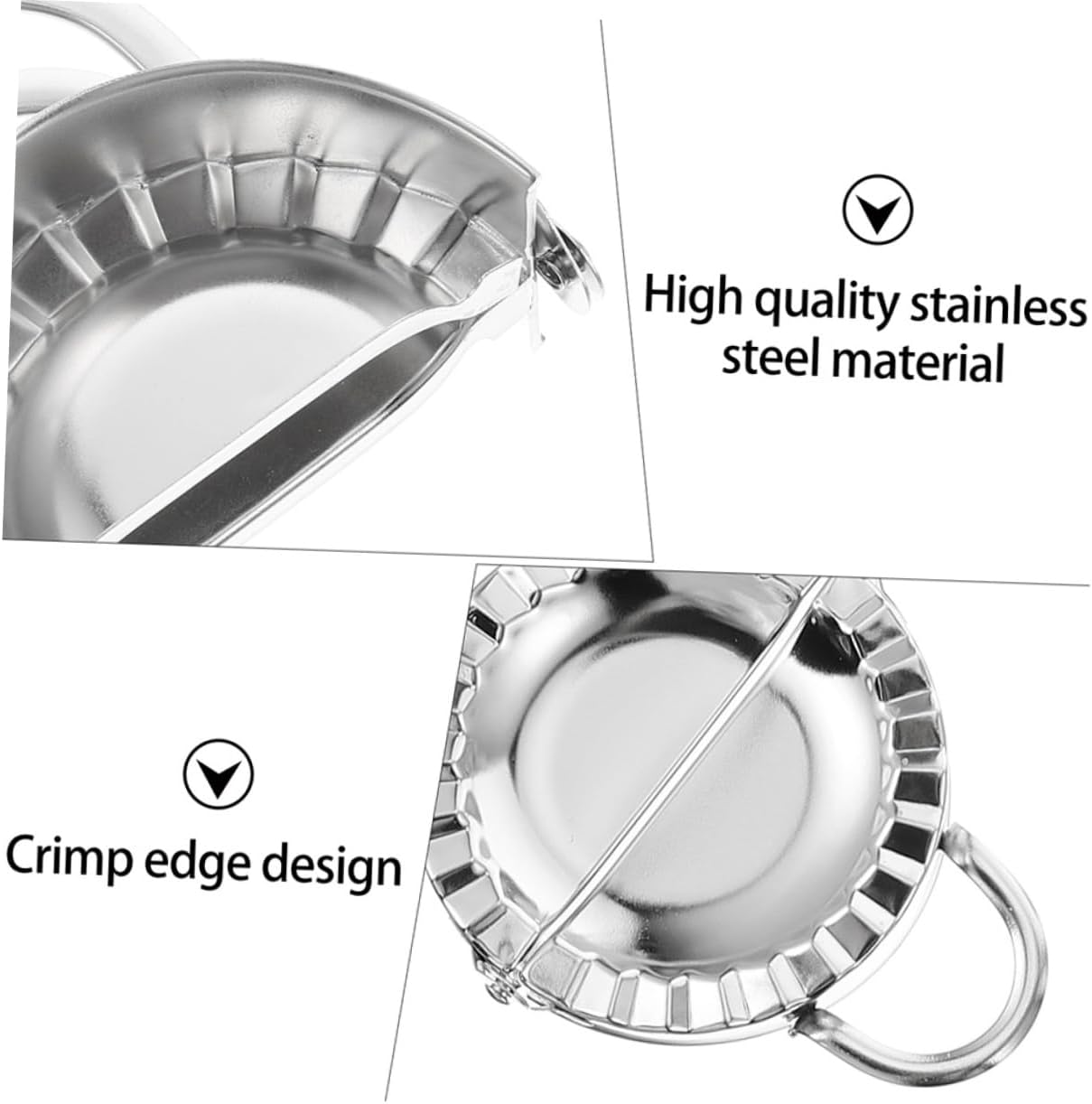 Garneck 1set Stainless Steel Dumpling Maker Kitchen Tools for Sealed Dumplings Ravioli and Empanadas Professional-grade and Molds