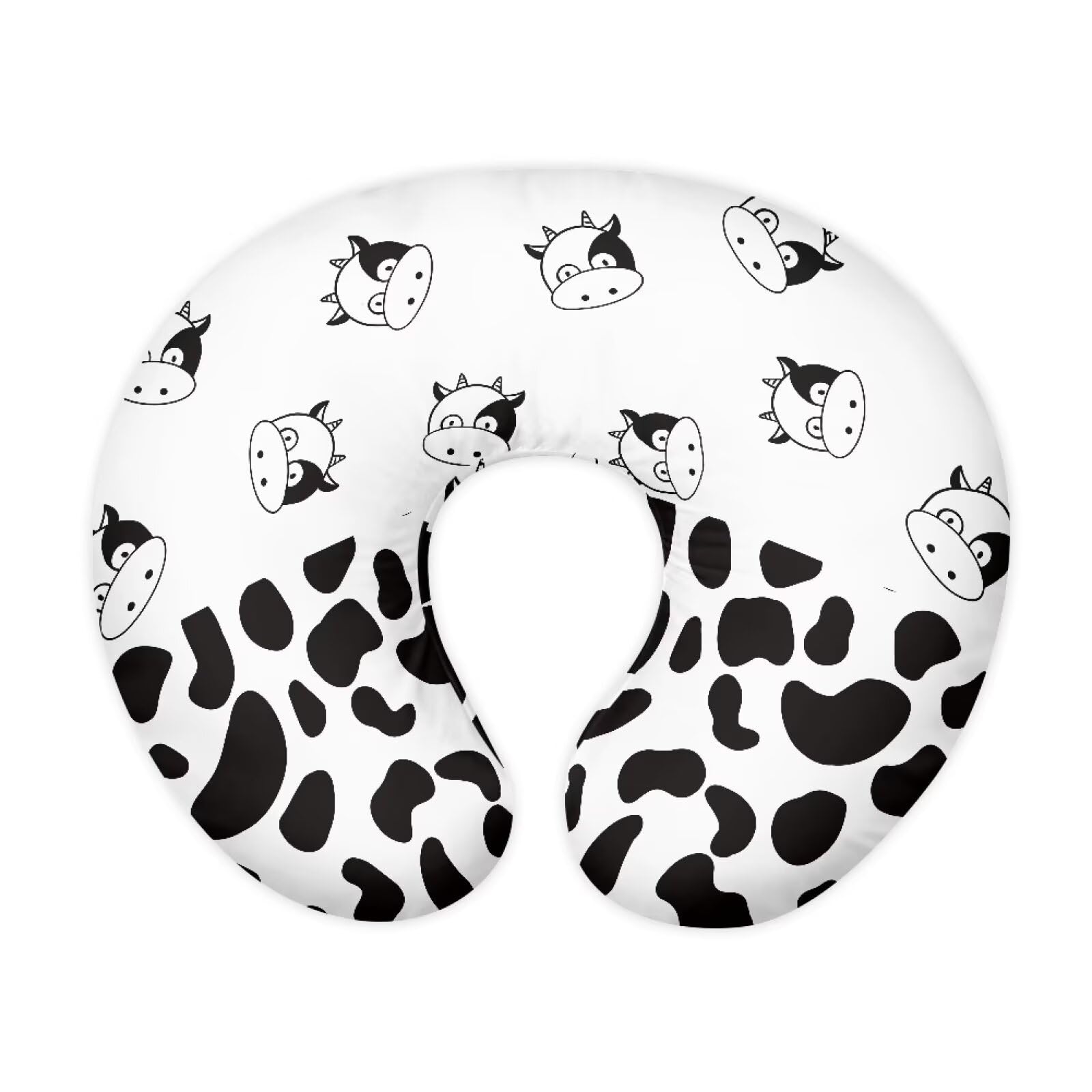Drnuikhe Cute Black Cow Spots Nursing Pillow Covers for Breastfeeding and Bottle Feeding Ultra Soft Pillowcase Comfortable Removable Covers โ image 1