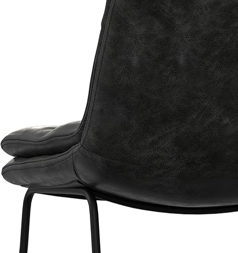 Miniatura 211 de SIMPLIHOME Randolph - Taburete moderno de mediados de siglo de madera curvada de 28 pulgadas (juego de 2) en piel sintética vegana gris piedra para