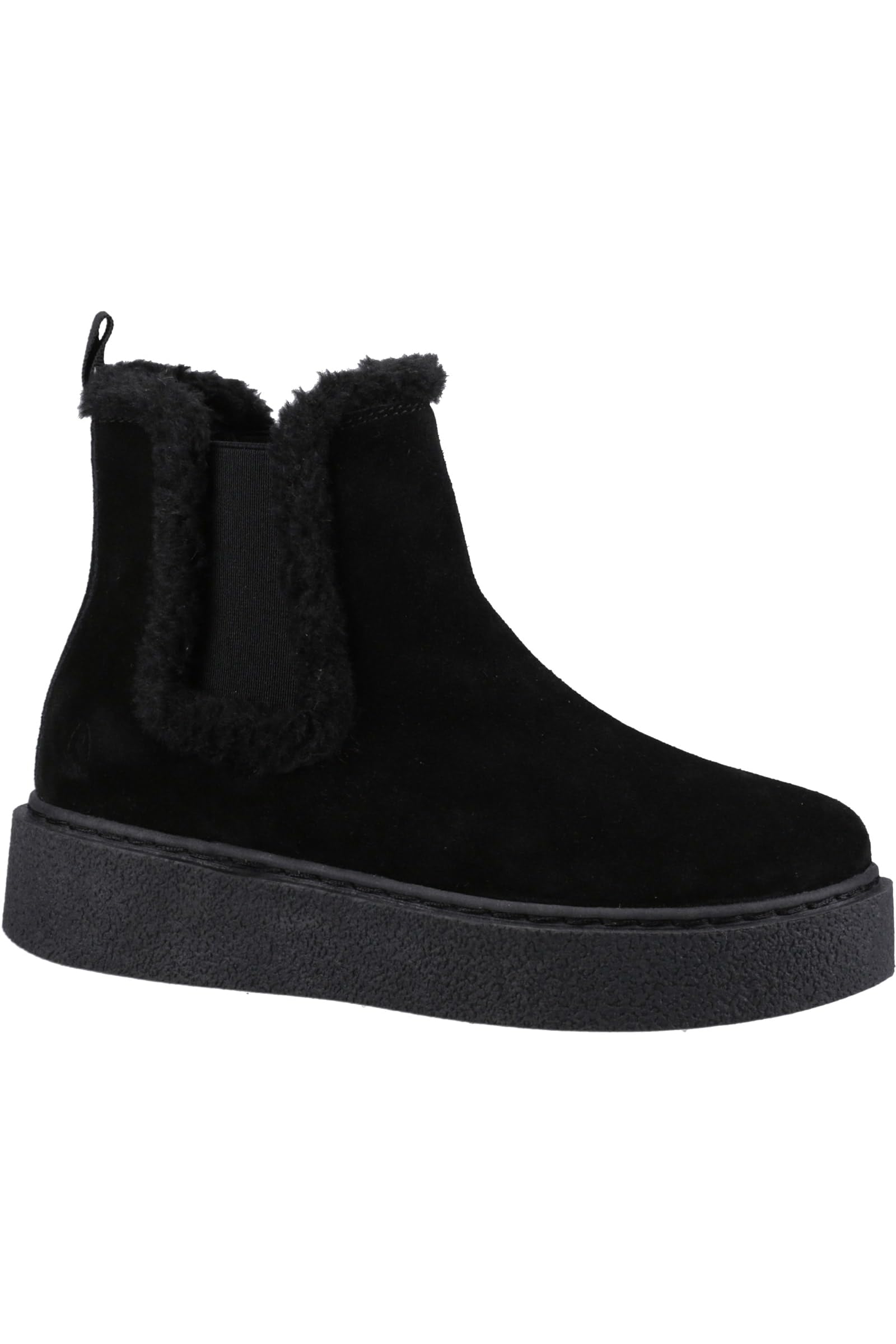 Hush Puppies Bella Suede Women's Black Flat Chelsea Boots - UK 4