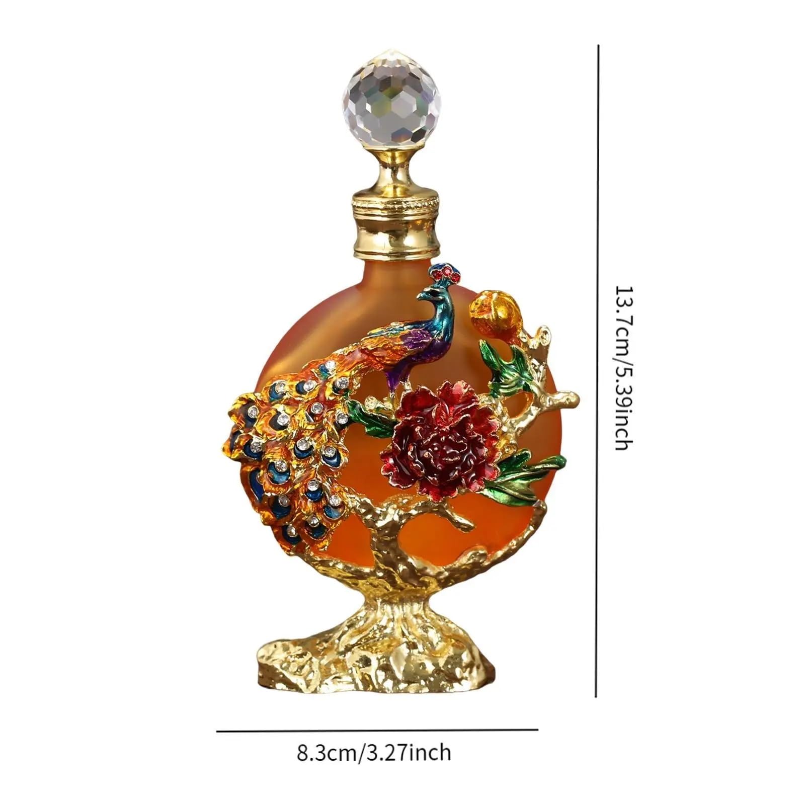 Szklana butelka perfum， Pusta, napełnialna, przenośna, okienna ekspozycja, dekoracja domu, styl vintage, butelka na olejek eteryczny, 30 ml(Blue)