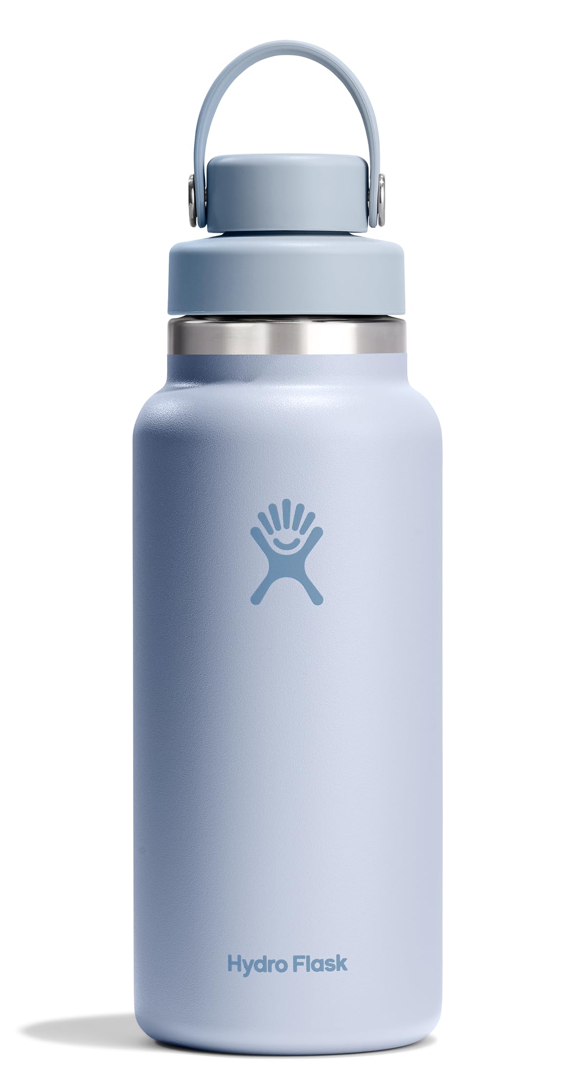 Hydro Flask Water Bottle - Insulated Stainless Steel - Wide Mouth Chug Lid, Non Spill, Leakproof in 32 Oz Surf Blue