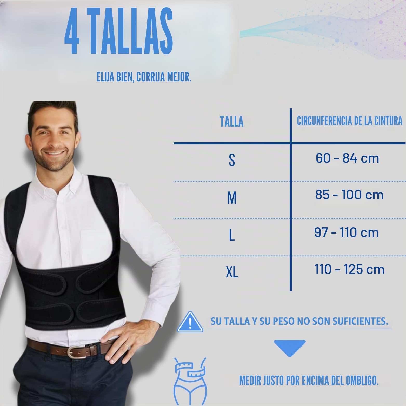 NP'MEDICAL - Corrector de postura para hombre y mujer | Rectificador de espalda con cinturón lumbar dorsal | Alivia el dolor y endereza la espalda | Ortesis de retención de espalda, cuello y hombros
