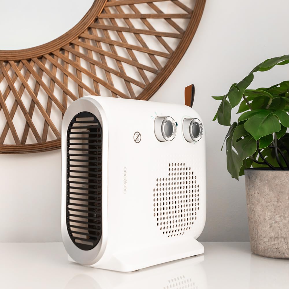 Cecotec Termoventilatore ReadyWarm 2050 Max Dual White. 2000 W, 2 Livelli di Potenza, 3 Modalità di Funzionamento (Cool/Warm/Hot), Leggero, Manuale, Silenzioso, Spegnimento Automatico