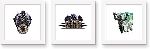 Trends International Gallery Pops Marvel - Pantera Negra - Máscara de arte de pared (paquete de 3)