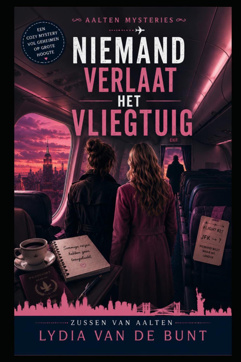 Niemand verlaat het vliegtuig: Een internationale cozy mystery vol geheimen en moord (Van Aalten mysteries)