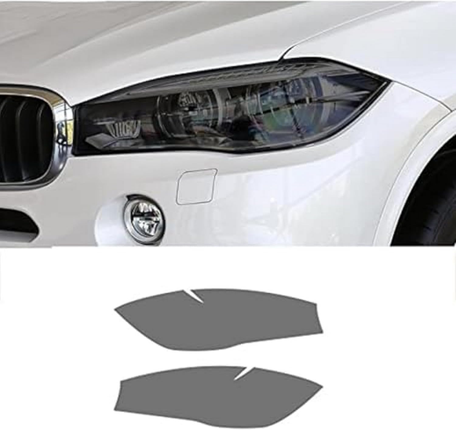 SamLng Car Front Light Film for BMW X5 F15 2014-2018 Car Headlight Protective Film Front Light Transparent Blackened TPU Sticker Car Headlight Protective Film