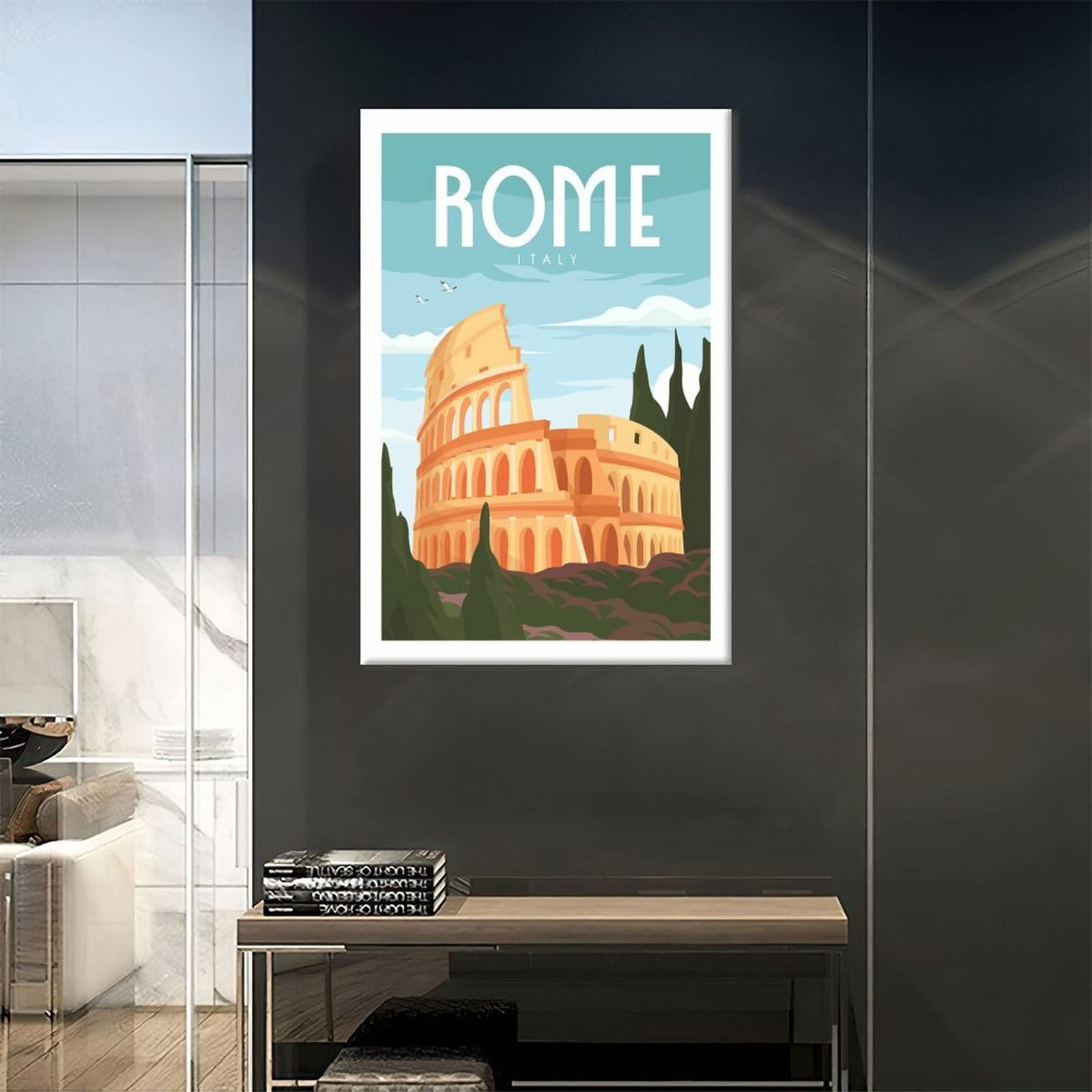 Italia, roma, il Colosseo vintage silver print 9x13 ci silver drawing