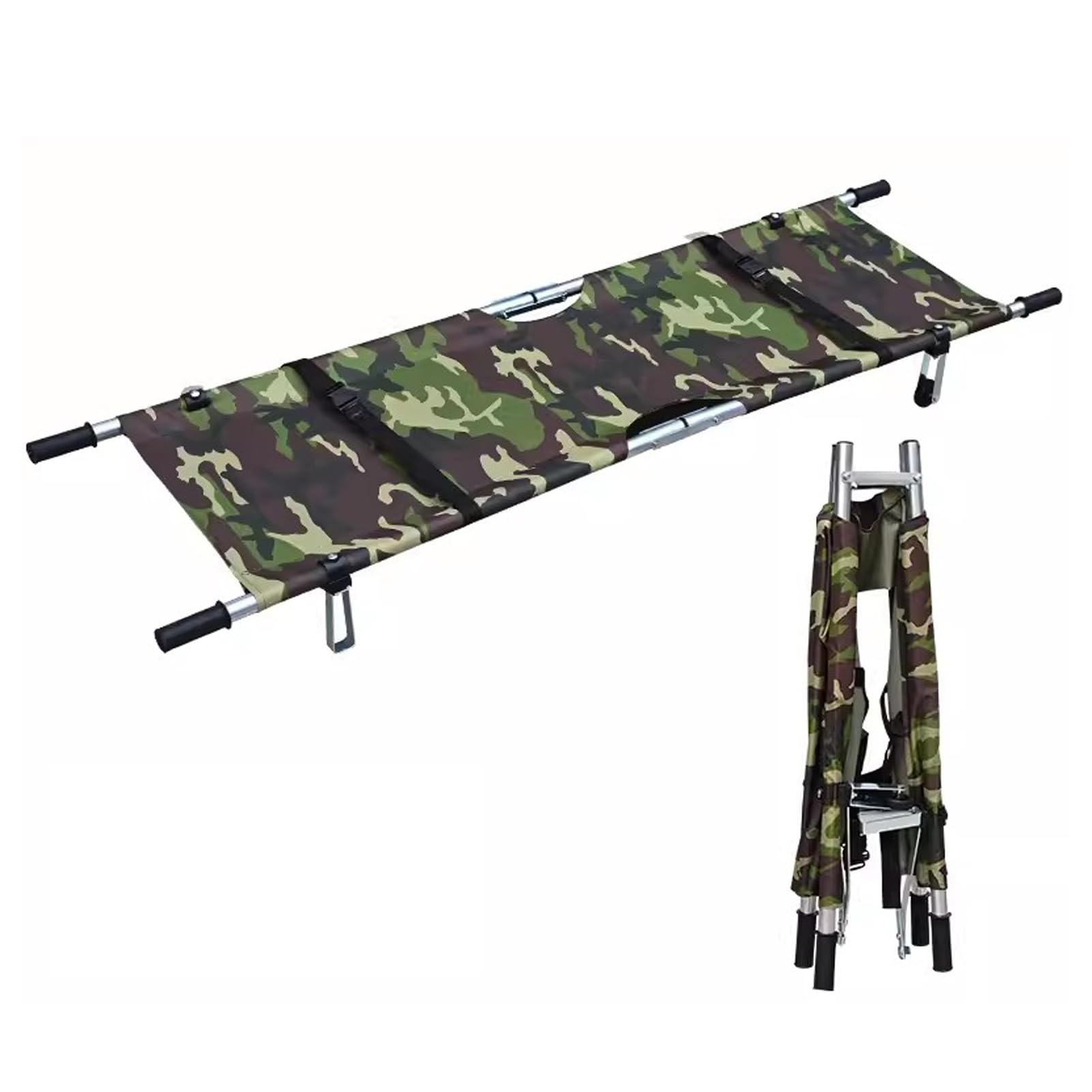 YNIYUJKL Portable Household Lightweight Stretcher, Folding Stretcher For Medical Emergency, Medical Emergency Folding Stretcher, Portable Ambulance Stretcher,Camouflage-A