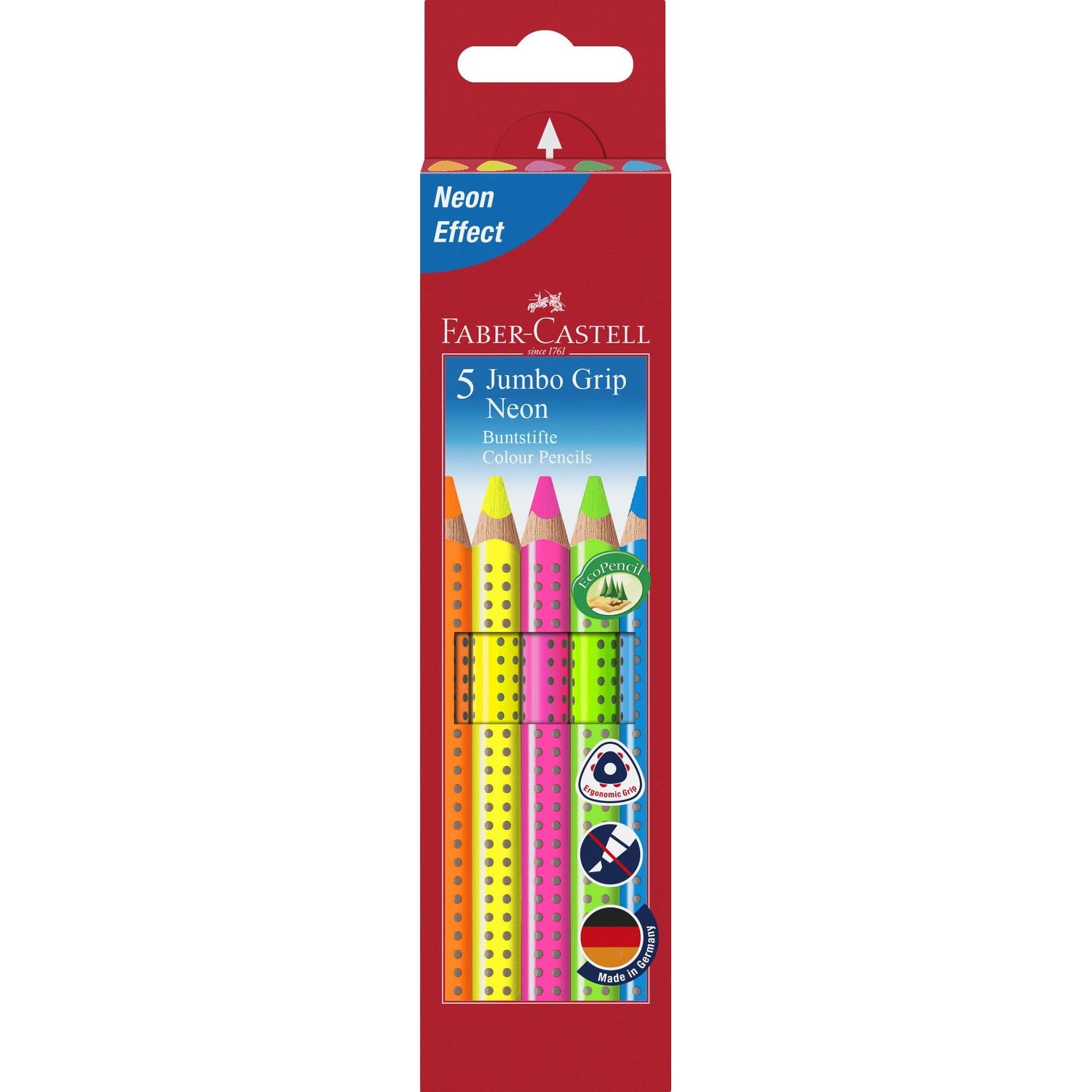 Faber Castell 110994 "Jumbo Grip Neon" Crayons