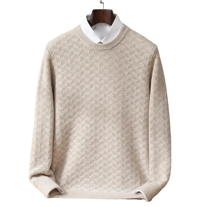 Pull cachemire homme col rond décontracté idéal pour les weekends et le bureau