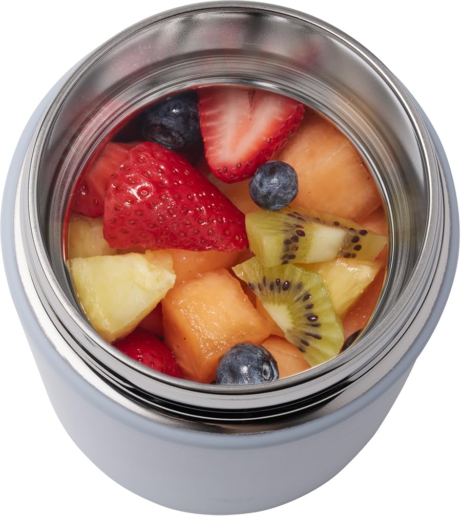 ZOJIRUSHI SW-KA30-HL Tarro de sopa de acero inoxidable, sin costuras, 10 fl oz (300 ml), gris hielo…