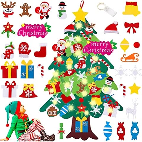 Foho Árbol de Navidad de Fieltro con Ornamentos Desmontables Cover