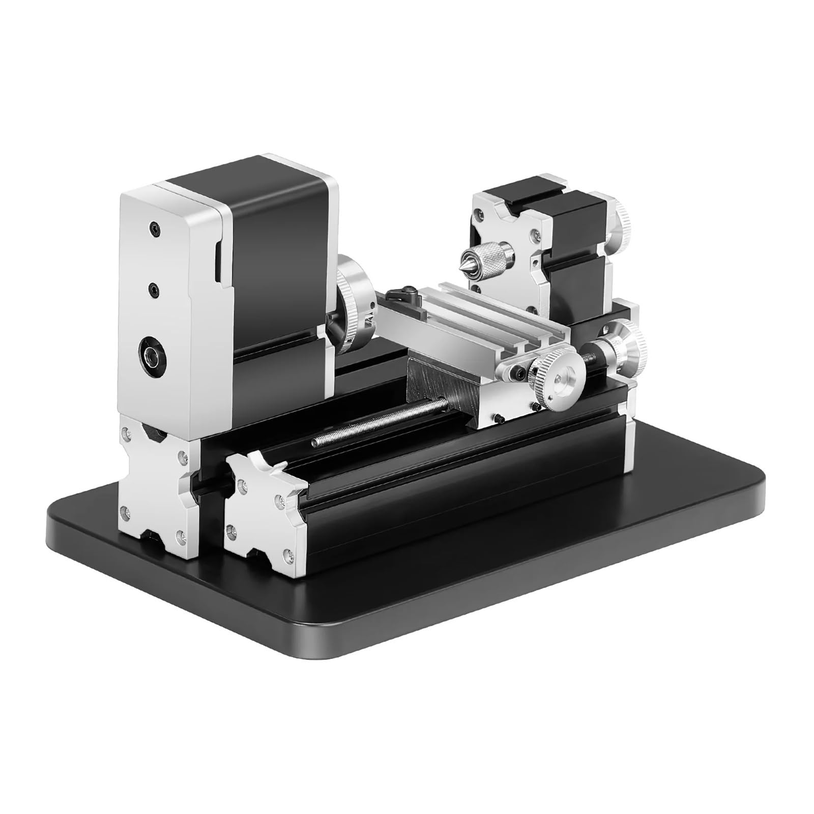 Gqnblvhzupdm One Color 2.76X5.12 In Mini Metal Lathe Machine 36W 20,000 Rpm Speed + 3-Jaw Chuck Aluminum Alloy For Processing Precision Parts,Powertools