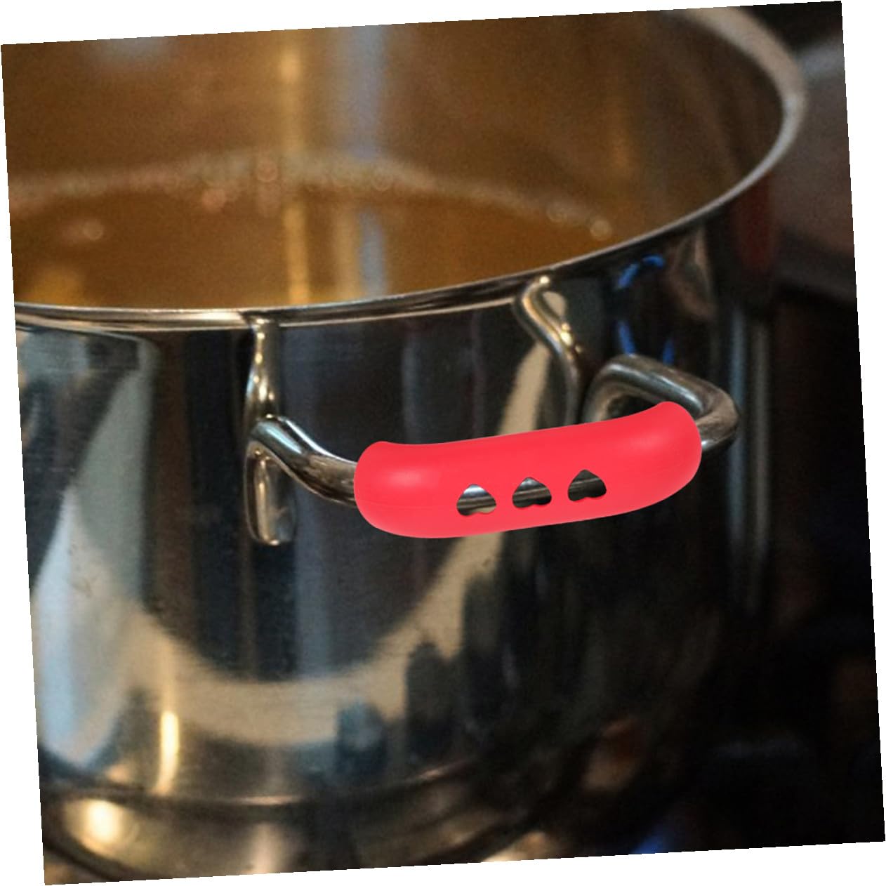 VALICLUD Fundas para Asas de Ollas Resistentes al Calor Antideslizantes de Silicona Duradera 80 Unidades Rojo Gris Claro Negro Azul para Cocina Segura y Protección Térmica en Hogar