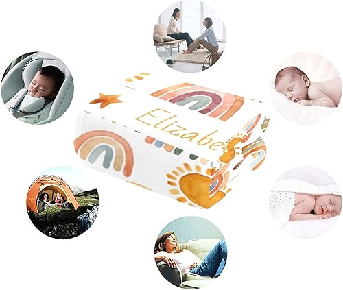 Miniatura 6 de Eyesoul Manta personalizada con nombre para niños y adultos, manta de bebé niña, manta para cama de bebé, manta de bebé personalizada para niñas,