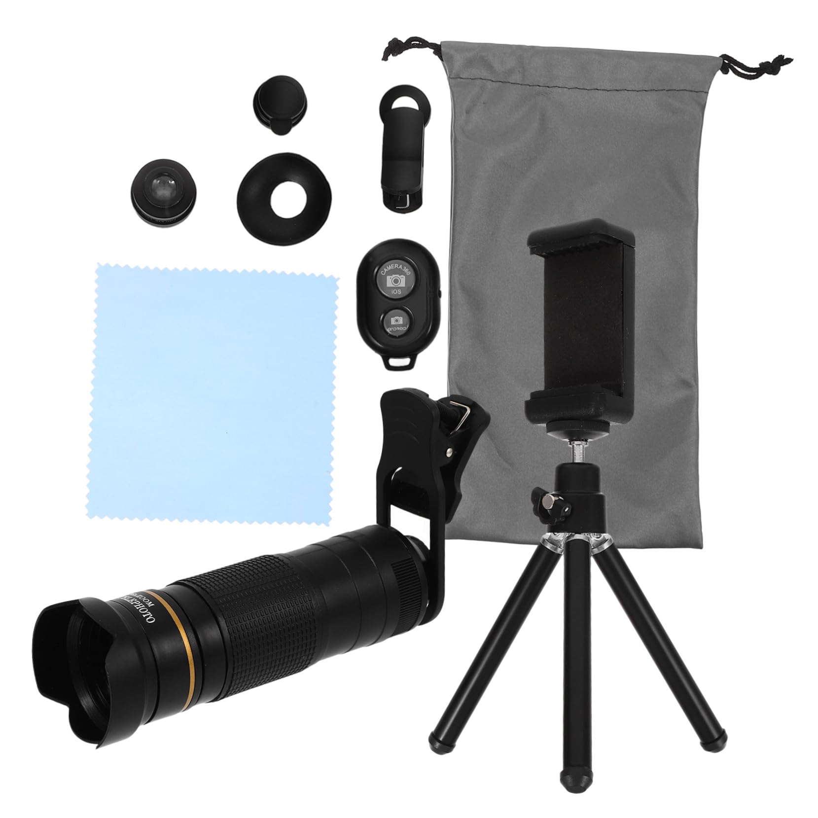 Housoutil Camera Lens Phone External Lens Telescope Lens Phone Telephoto Lens