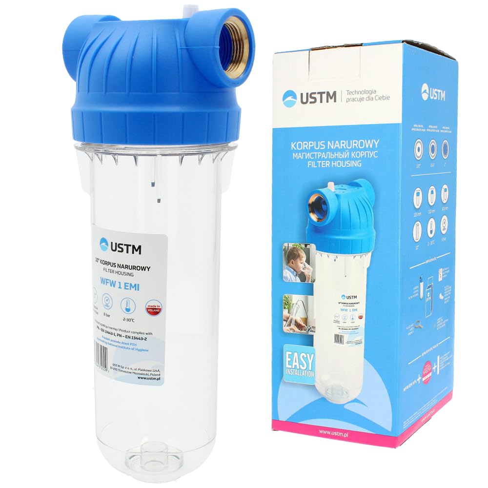 10" Wasserfiltergehäuse 1" BSP Weibliches Gewinde In-Line Reinigungssystem