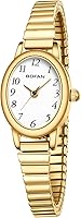 BOFAN Small Gold Watch for Women - Easy Read Quartz Ladies Wristwatch, Waterproof 30M, Comfortable Stainless Steel Expansion Band