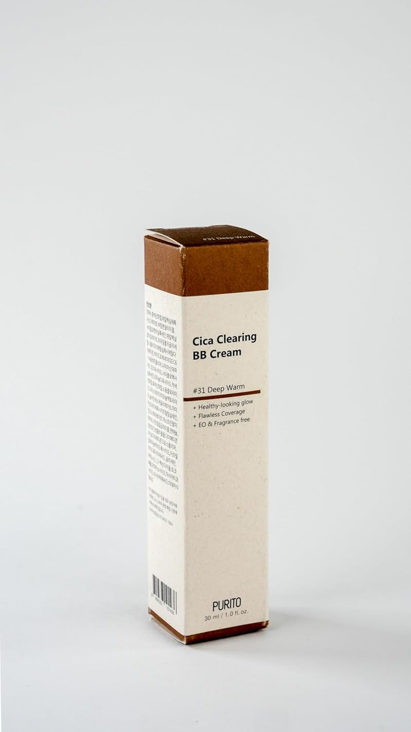 PURITO Cica Clearing BB Cream #31 Deep Warm 1 fl.oz / 30ml, Vegan bb cream, foundation, cruelty free - Image 6
