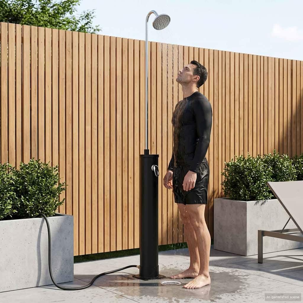 vidaXL Doccia Solare con Testa Doccia 20 l PVC, ABS, Lega di zinco