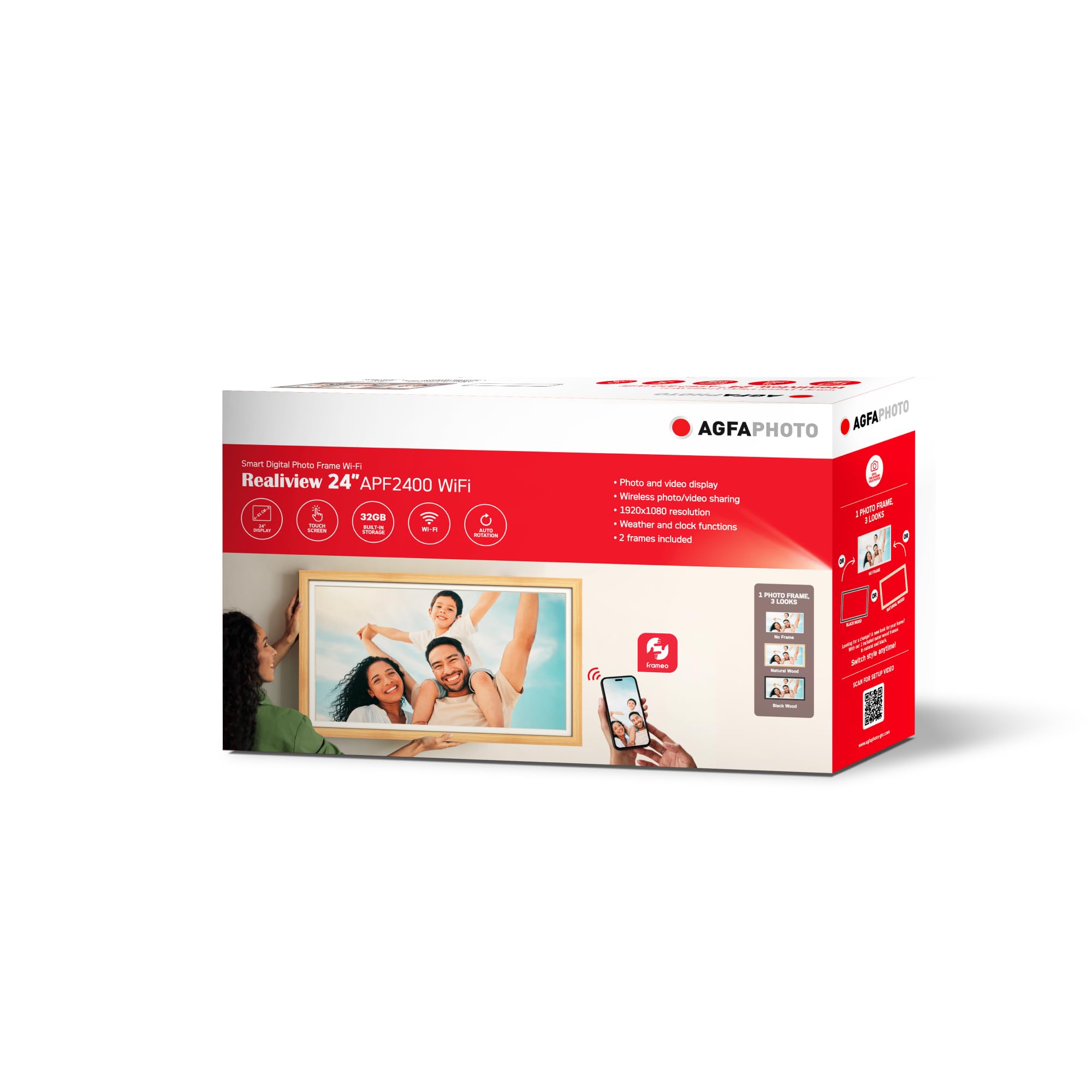 AGFAPHOTO Cadre Photo numérique 24 pouces Realiview APF2400WIFI