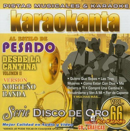 Karaokanta KAR-1766 Disco de Oro - Desde la cantina - 2 Banda Spanish CDG