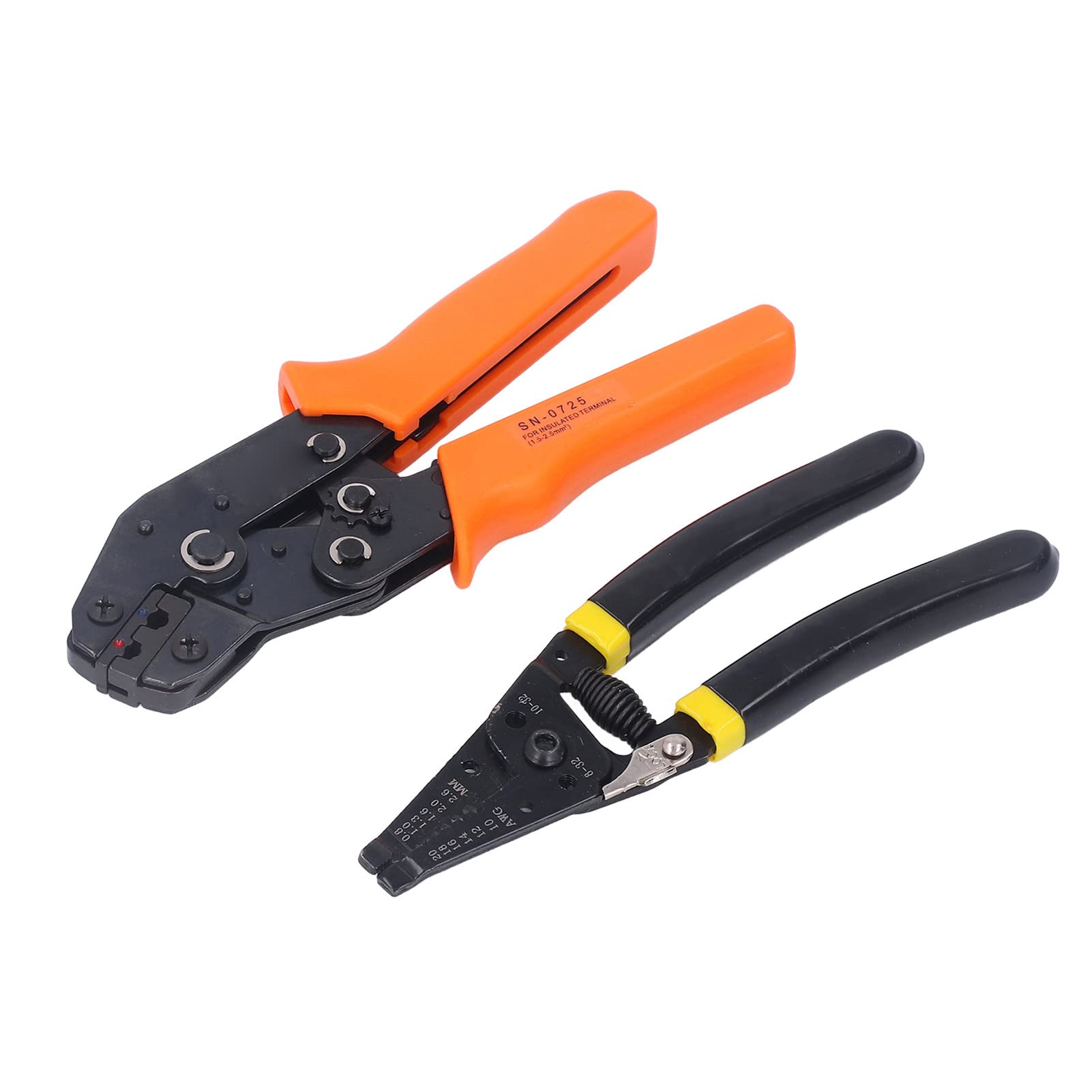 Kit de Alicates de Crimpado con 4 Mordazas Intercambiables para Terminales Eléctricos, Pelacables y Cortador Incluido