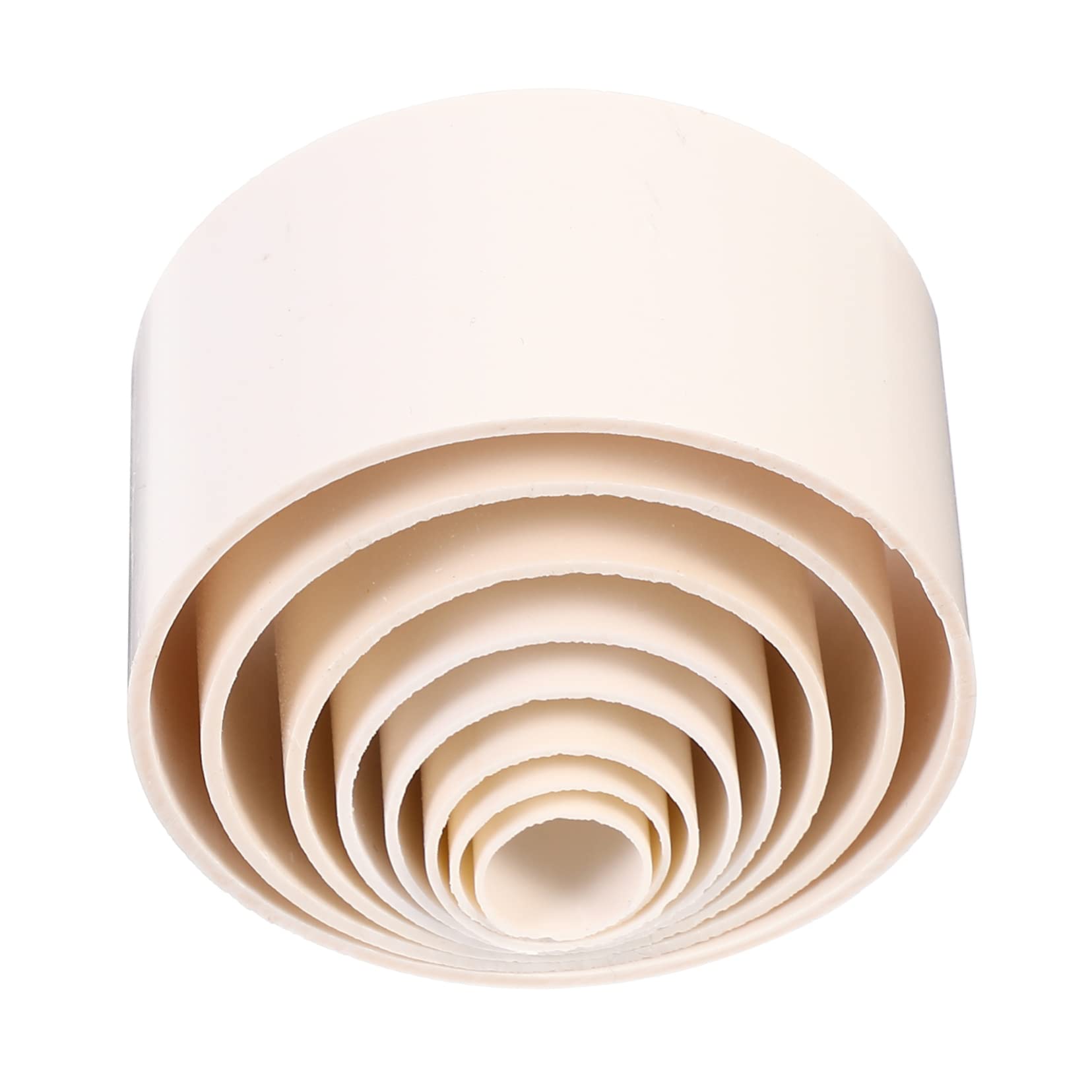 BEBEMOKO Round Mold Set 16pcs Plastic Petal Molds Sleeves Craft Supply Material DIY Flower Making