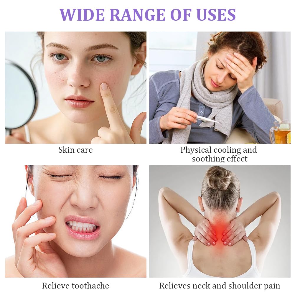Beugo Ice Roller Facial, Hielo Cara Reutilizable de Silicona, Rodillo Masaje Facial Hielo, Ojo Masaje, Belleza facial Cuidado Para reduce la hinchazón, Ojeras, Reafirmar la Piel, Morado