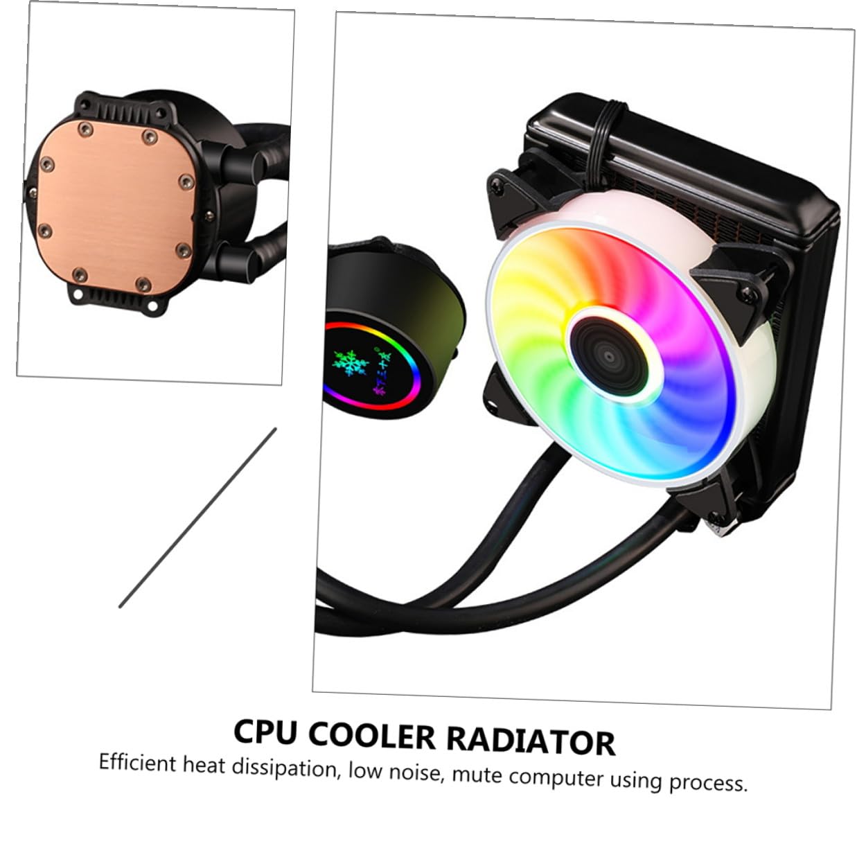 DOITOOL CPU Liquid Cooler Radiator Water-Cooled Heat Sink with 120mm RGB Fan for Gaming Desktop Pcs Sturdy CPU Radiator High Efficiency Cooling System