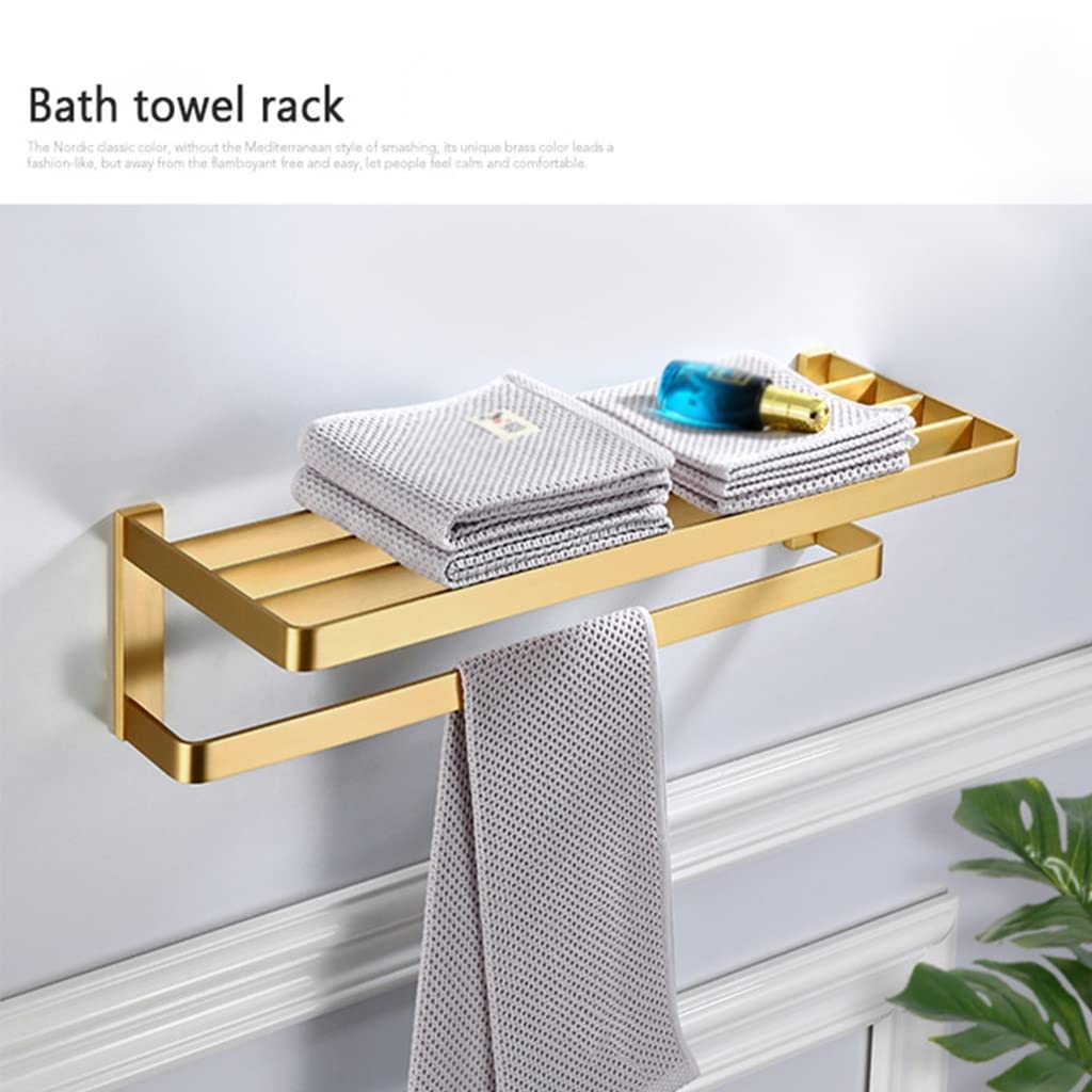 Porta asciugamani a parete, Portasciugamani, Portasciugamani da bagno Portasciugamani da parete,Accessori da bagno in ottone Barra portasciugamani in rame,Mensola da bagno,Portasciugamani,Accessori da