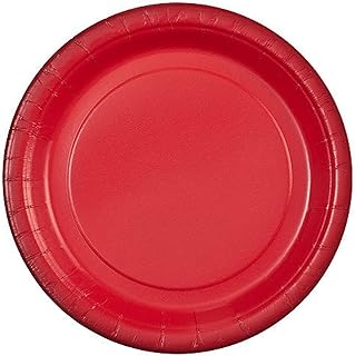 Party Dimensions 24 Count Paper Plates, 7-Inch, Red