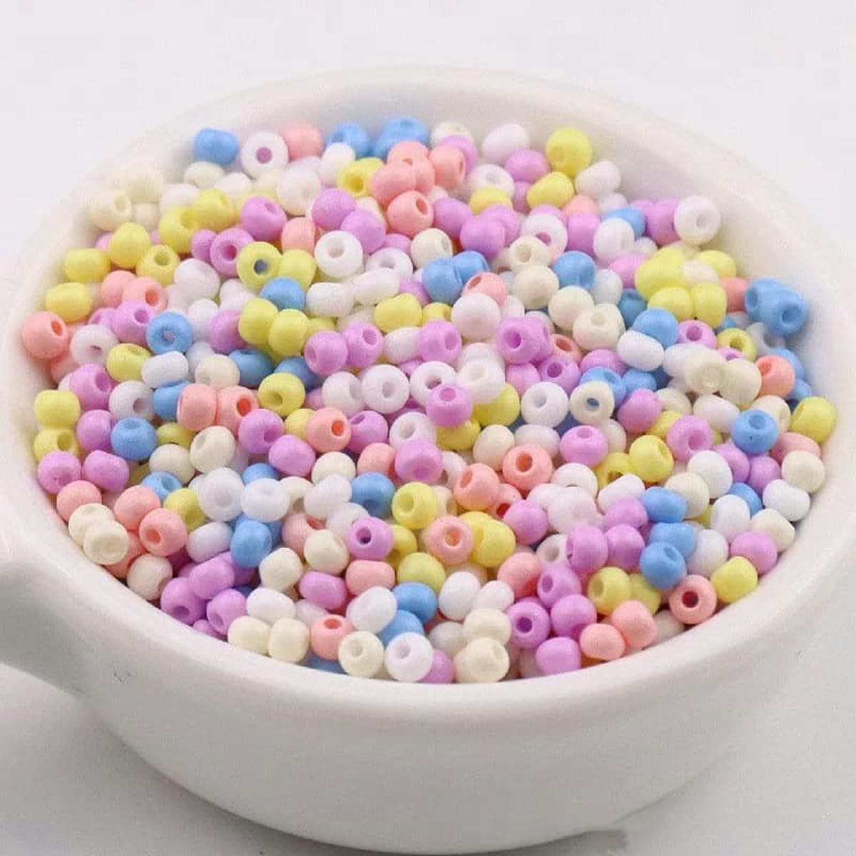 Perline di vetro uniformi da 2 mm, 3 mm e 4 mm, 11/0, 8/0, 6/0, resistenti all'usura, opache, rotonde, distanziatrici per gioielli fai da te, materiale da cucito-Macaron34-3 mm, 450 g, 14800 pezzi
