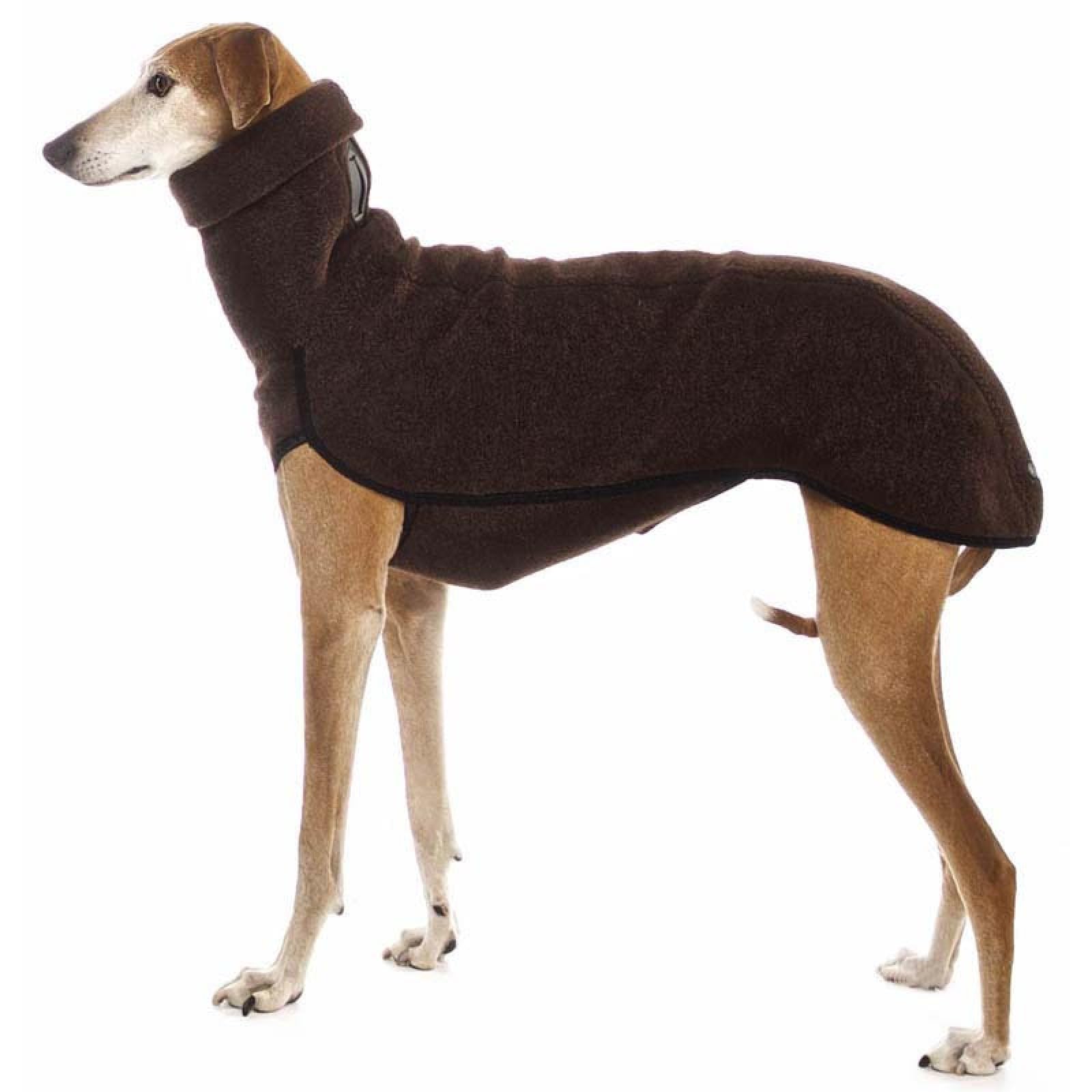 Autumn And Winter Warm Greyhound Labrador Shepherd Dog Large Dog Clothes Turtleneck Shirt Sweater Stretch Fleece Dog Sweater Vest Pet Jacket Coat Suits,Brown,2XL