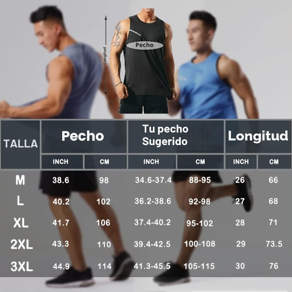 Hombre Atlético Entrenamiento Camisetas sin Mangas Sin Mangas Musculación Camisetas para Correr Entrenamiento Secado rápido Gimnasio Ropa Deportiva