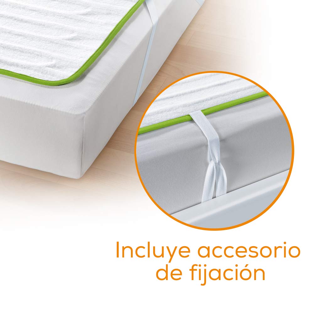 Beurer TS 15 Calientacamas con sistema de seguridad automático de forro polar suave y con 3 niveles de temperatura, fácil fijación en la cama y el colchón, lavable a 30⁰, 150 x 80 cm, blanco