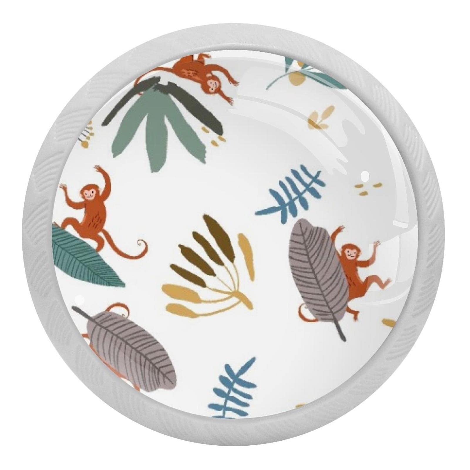 Boutons de meuble fluorescents tropical singe pour illuminer les tiroirs de la chambre