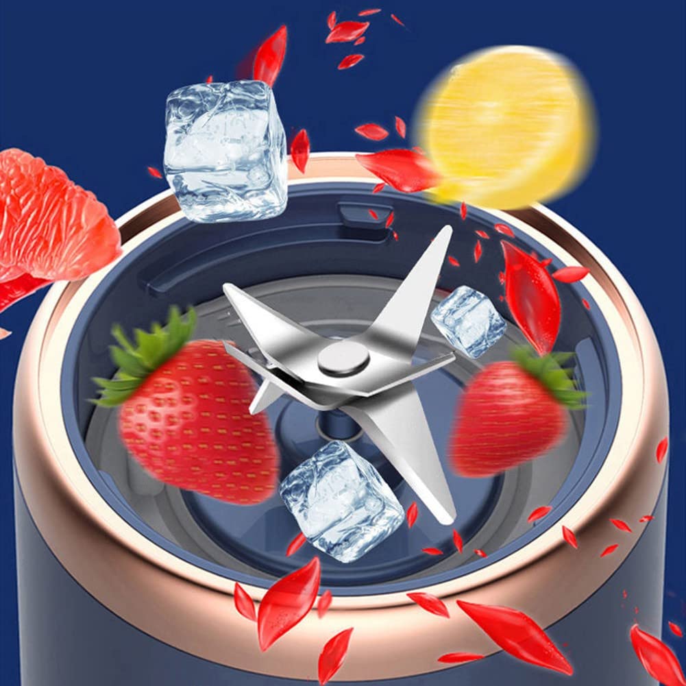 Canareen Draagbare Blender Smoothie Maker - 500ML Blender Mixer voor Smoothies en Shakes | 4000mAh oplaadbare USB mini-blender met 6 mesjes | Handblender voor Sports Travel Gym (Rood